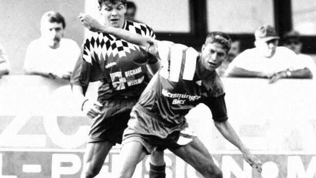 Andreas Dippold (links) im Trikot des SC Weismain. Foto: BR-Archiv