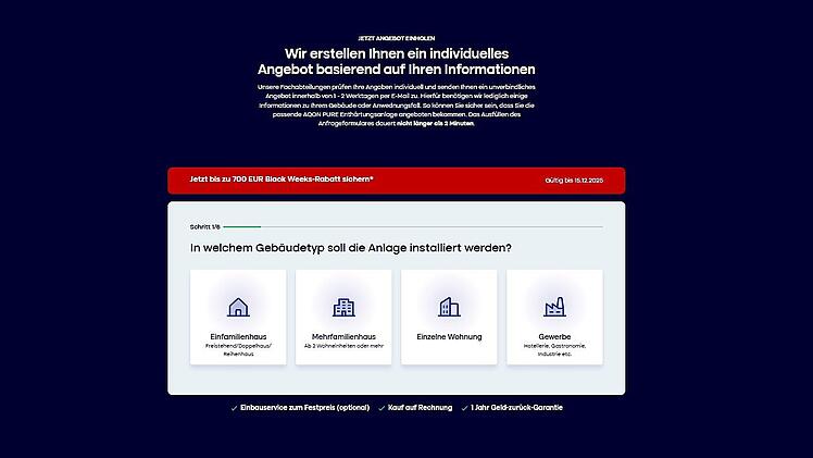 AQON PURE: Angebot einholen und salzfreie Entkalkung starten