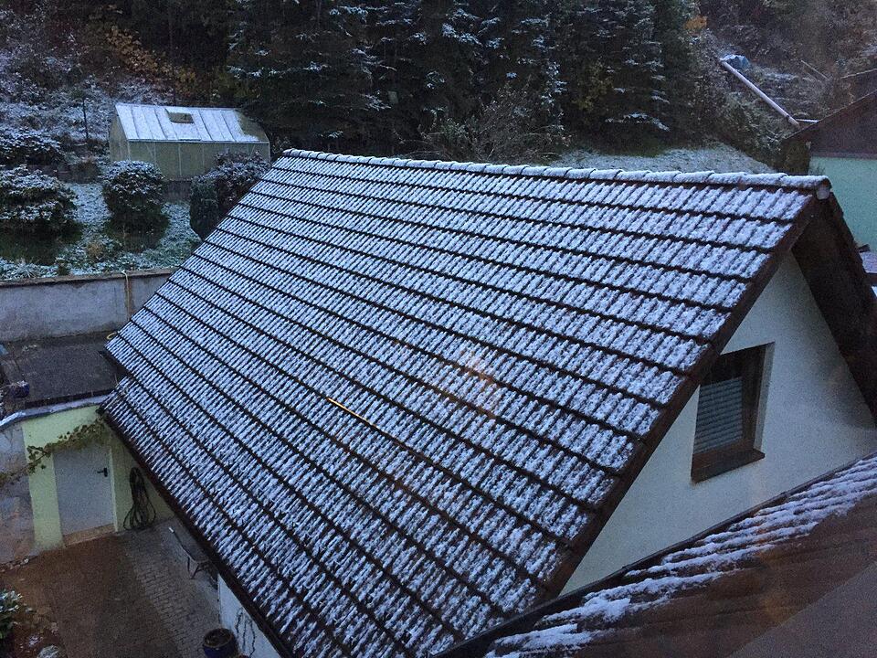 Erster Schnee in Franken