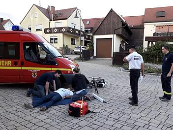 Eine Notfallübung in Dormitz Foto: Matthias Fuchs