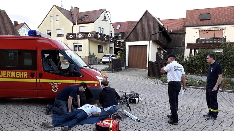 Eine Notfallübung in Dormitz Foto: Matthias Fuchs