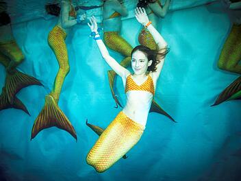 Wie eine "echte " Meerjungfrau schwimmen: Das ist am 25 Juni im Coburger Aquaria möglichFoto: Akademie