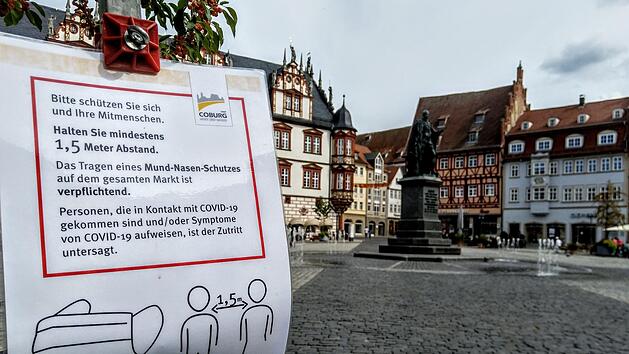 Der Marktplatz in Coburg