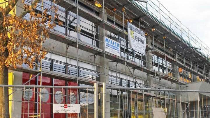 Die Sanierung der Kreisbibliothek soll bis zum Sommer abgeschlossen sein.  Foto: Marco Meißner