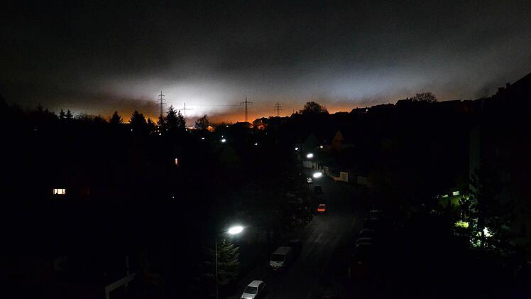 Nur etwa 15 Minuten war den Angaben Lemuths zufolge diese Lichterscheinung am Dienstagmorgen zu sehen. Foto: Carolin Lemuth