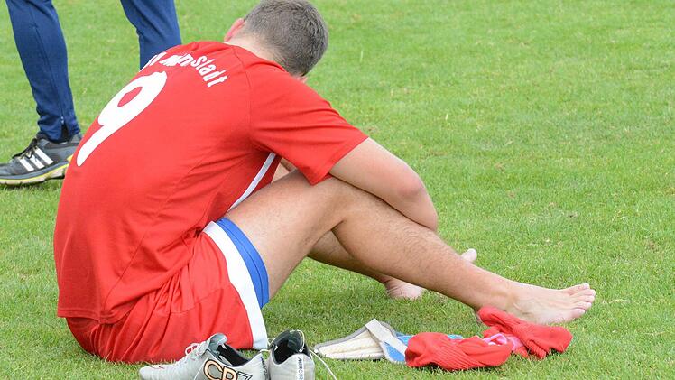 Ratlos 2: Julian Göller (TSV Münnerstadt). Foto: ssp