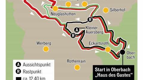 Die drei Wildfleckener Wanderrouten. Grafik: Klaus Heim