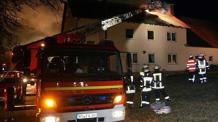 Brand in Frauenroth am 28. November. Foto: Peter Rauch