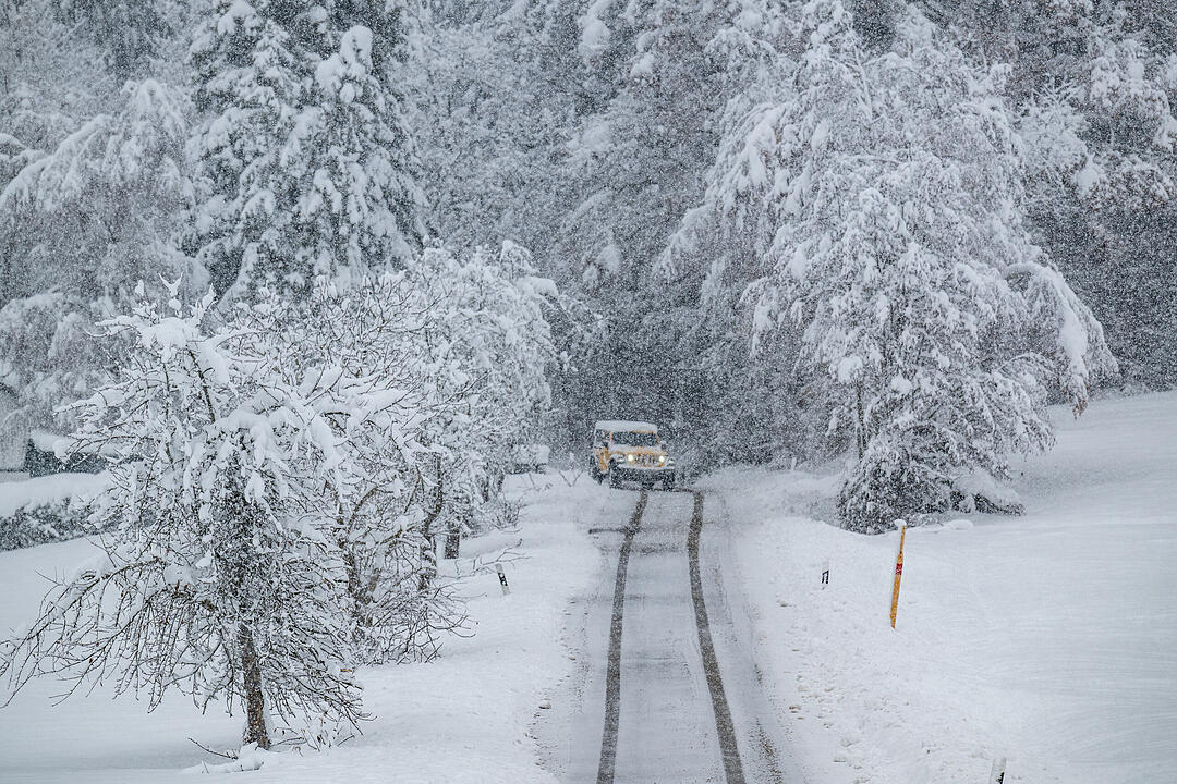 Wintereinbruch in Süddeutschland - Bayerischer Wald