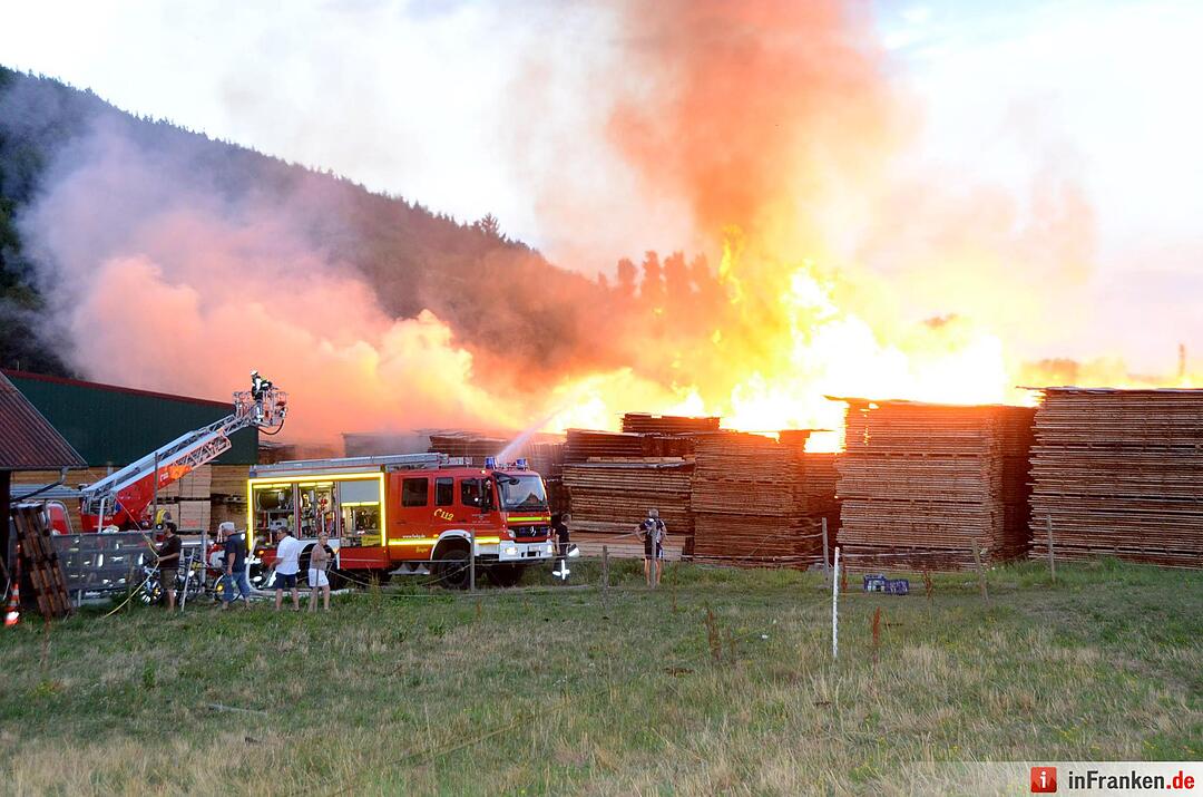 Brand im Sägewerk Untererthal