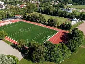 Die sanierte Anlage aus der Luft.Stadt Rödental