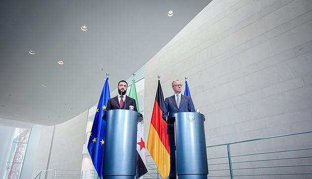 Syriens &Uuml;bergangspr&auml;sident Ahmed al-Scharaa besucht Berlin