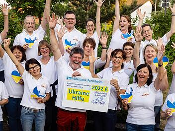 2022 Euro gehen an die Ukraine-Hilfe Bamberg.