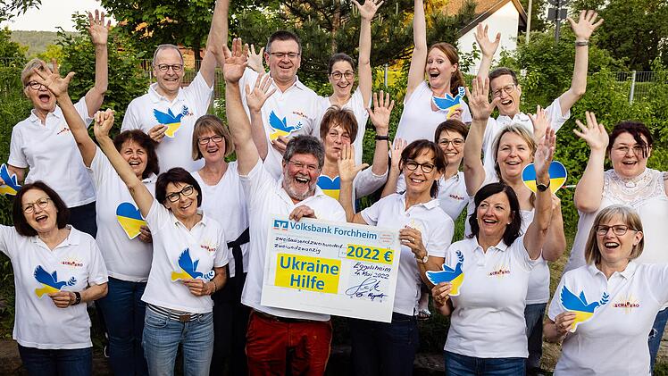 2022 Euro gehen an die Ukraine-Hilfe Bamberg.