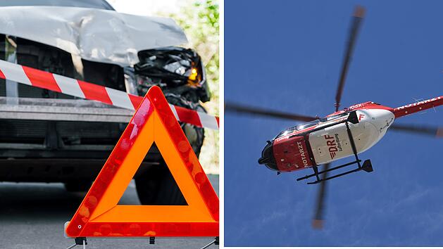 Autofahrern (42) prallt gegen zwei B&auml;ume in Morschreuth: zwei Kinder (10 & 1) mit im Auto