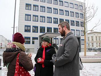 Die Partei wirbt um Unterstützer in Bamberg. Foto: Sebastian Schanz