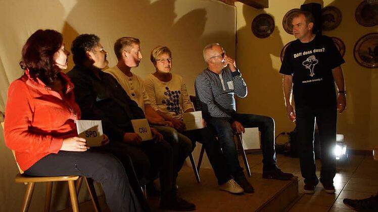 Fredi Breunigs Talkrunde in Großwenkheim. Foto: Anton Then