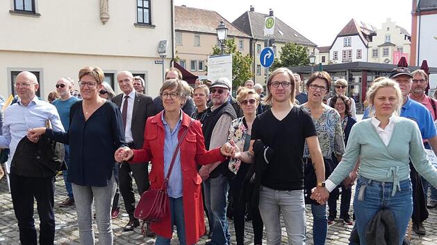 Auch dieses Jahr im September soll in Ha&szlig;furt eine Protestveranstaltung zum globalen Klimastreik stattfinden. Im vergangenen Jahr (Foto) beteiligten sich 550 Menschen daran. Christian Licha/Archiv