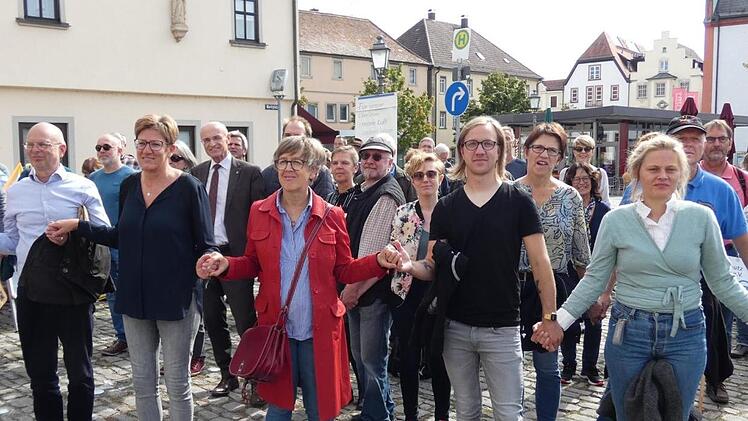 Auch dieses Jahr im September soll in Haßfurt eine Protestveranstaltung zum globalen Klimastreik stattfinden. Im vergangenen Jahr (Foto) beteiligten sich 550 Menschen daran. Christian Licha/Archiv