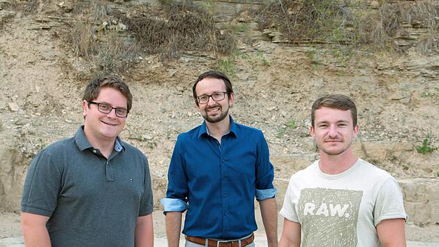 Die zwei Ideengeber f&uuml;r den Muschelgrund und der Organisator f&uuml;r "La Cantera&rdquo;: Johannes H&uuml;mpfner, Bastian Steinbach und Felix Beck. Foto: Brigitte Chellouche