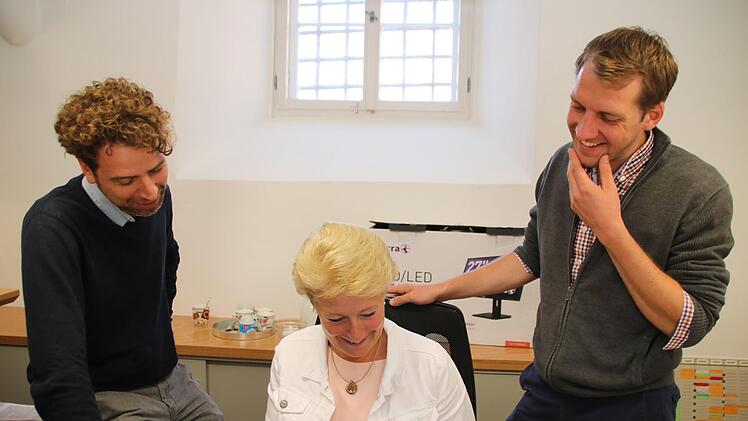 Sie arbeiten ab jetzt zusammen im Schloss (von links) Nicolas Zenzen, Petra Back und Kilian Düring. Thomas Malz