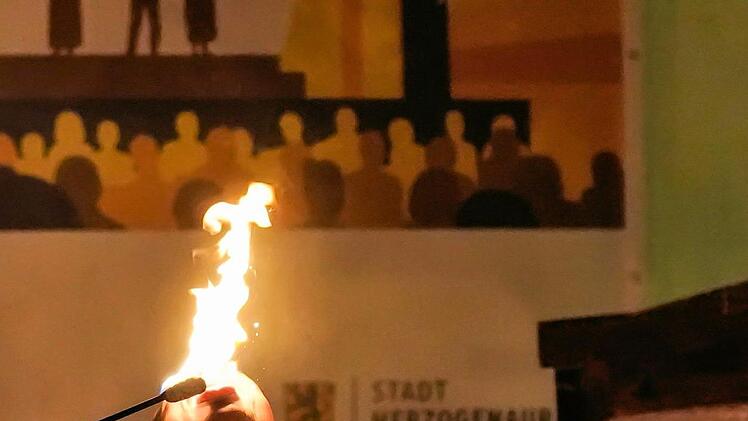 Spektakuläre Feuershow