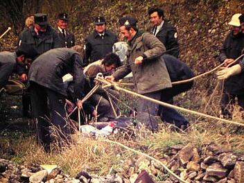 Eine Großübung mit anderen Katastrophenschutzeinheiten fand 1971 im Steinbruch Ramsthal statt. Foto: privat