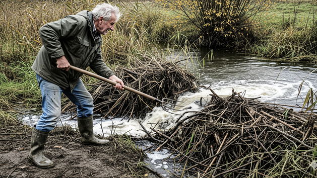 Rentner zerstört Biberburg