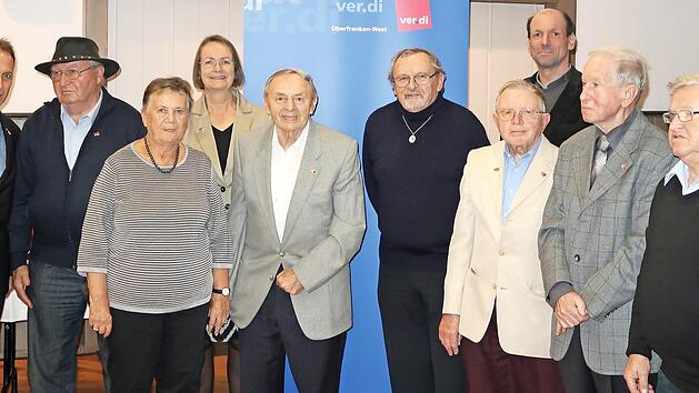 Die Geehrten für 70 und 60 Jahre Mitgliedschaft Foto: p