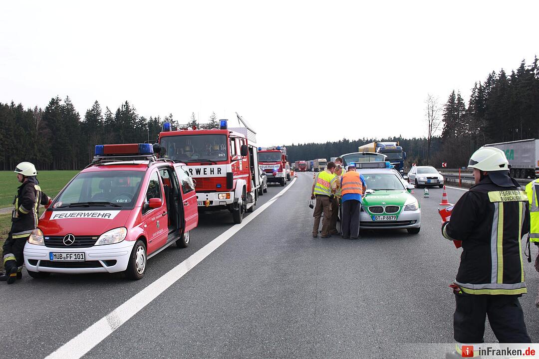 Überholmanöver endet in Verkehrsunfall auf der A9