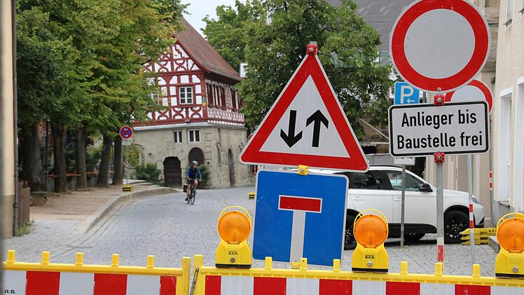 Auch die Wiesentstraße ist gesperrt. Foto: Ronald Heck