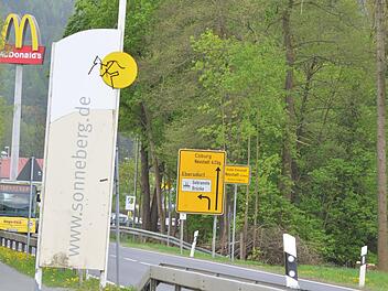 Die Stadtgebiete von Neustadt und Sonneberg berühren sich an der Landesgrenze.Rainer Lutz