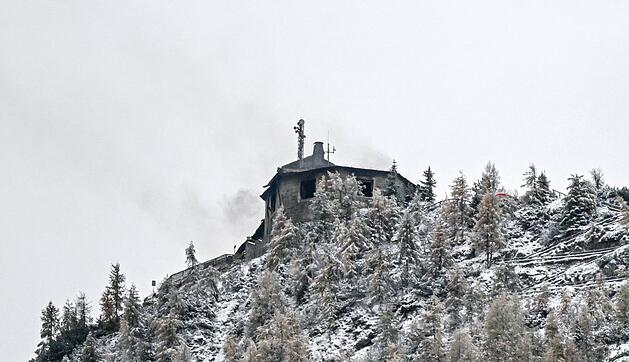 Kehlsteinhaus nach Gro&szlig;brand schwer zerst&ouml;rt