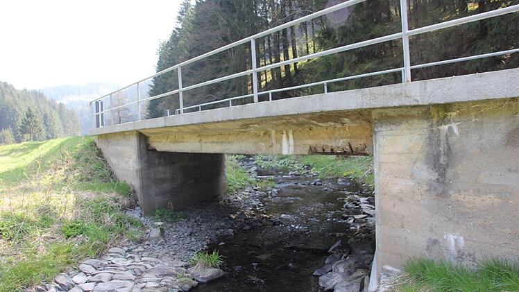 Schäden an der Brücke über die Grümpel in der Grümpelstraße. Foto: Hartmut Neubauer