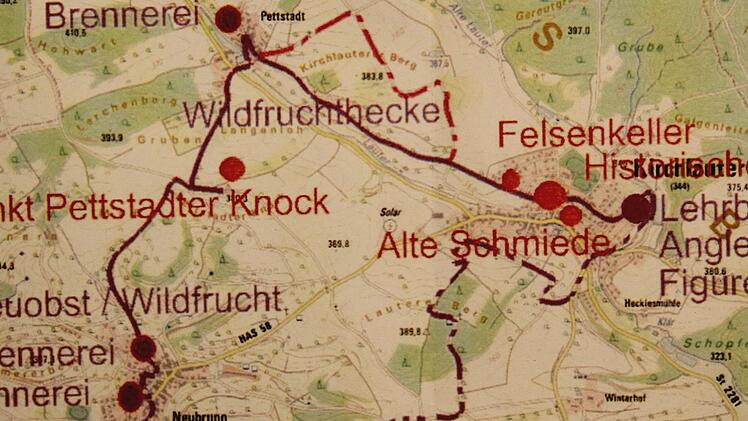 Der geplante "Genuss-Erlebnisweg" der Gemeinde Kirchlauter