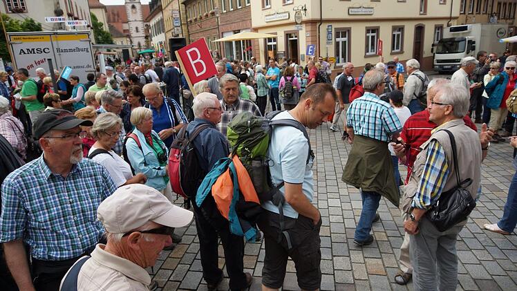 Der Rhöner Wandertag im Rahmen des Stadtjubiläums 2016 lockte viele Wanderfreunde nach Hammelburg. Foto: Archiv/Arkadius Guzy