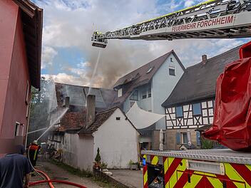Feuerwehreinsatz in Forchheim - 100 Einsatzkr&auml;fte vor Ort