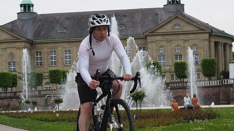 Sportredakteur Jürgen Schmitt kam beim Strecken-Test auch nach Bad Kissingen. Foto: Ellen Mützel