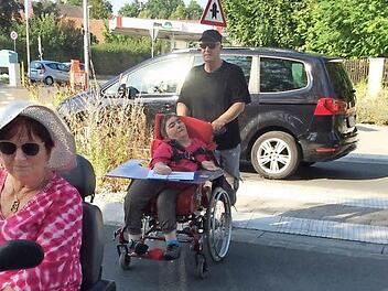 Dieser Straßenübergang in der Würzburger Straße war problemlos zu bewältigen. Foto: Hannah Trapp