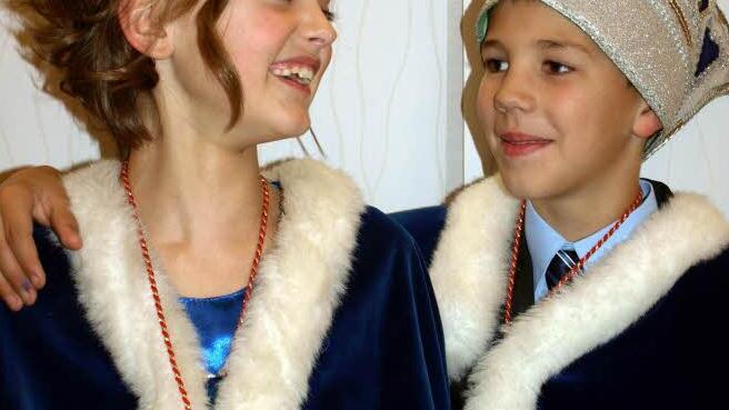 Das neue Kinderprinzenpaar Lena I. und Elias I.