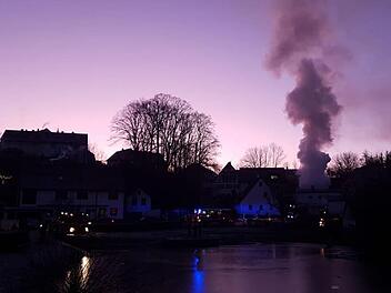 Schon aus der Entfernung war die Rauchsäule zu sehen. Foto: Freiwillige Feuerwehr Wiesenthau