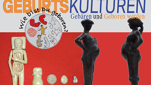 Die Ausstellung "Geburtskulturen" in Fürth basiert auf einer ähnlichen Ausstellung des Frauenmuseums Hittisau, Österreich.
