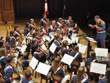 Mit einem Konzert zum Jubiläum der Europa-Union begeisterte das Jugendmusikkorps der Stadt Bad Kissingen. Foto: Peter Klopf