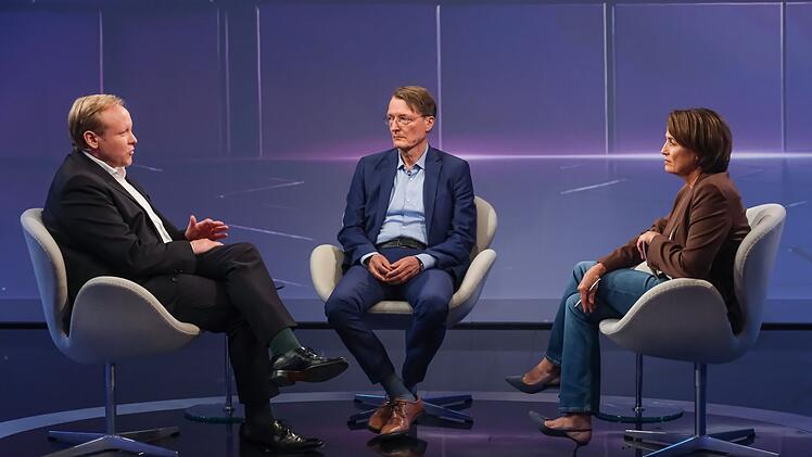 Tilman Kuban (links) und Karl Lauterbach waren bei Sandra Maischberger zu Gast.