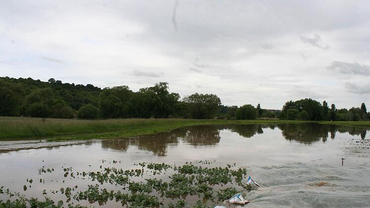 Land unter im Albertshöfer Gartenland.  tf