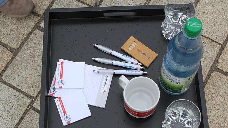 Alles bereit fürs FT-Interview mit einem unbekannten GastFoto: Marcel Terillo