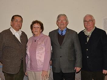 Ehrungen standen beim VdK-Ortsverband an (von links):  Hans Peter Welke, Liselotte Müller, Siegbert Holzheimer und  Peter Martens. Foto: Björn Hein