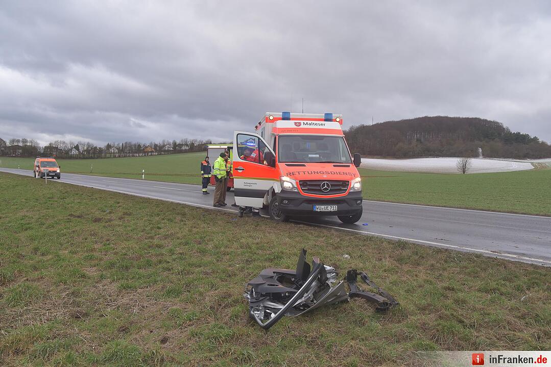 Tödlicher Verkehrsunfall auf B8 Richtung Würzburg