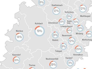 Wenige Frauen - oder gar keine: Die Stadt- und Gemeinderäte im Landkreis Kulmbach.Grafik: Micho Haller