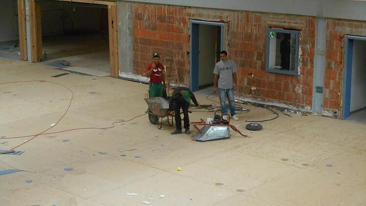 Baustelle: die Zweifachsporthalle der Ebracher RealschuleFoto: privat